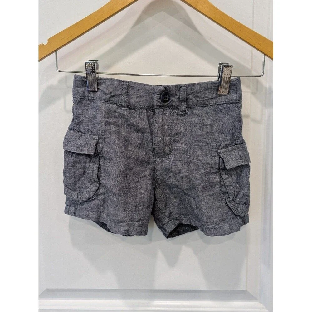 Gap Kids Blue Chambray Shorts Linen Cotton Natural Fibers Summer Girls Size 7